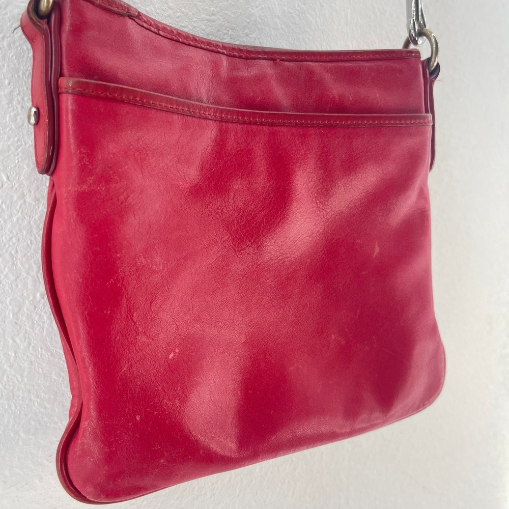 Ralph Lauren Leather Crossbody Red Crest‎ Logo LXVII Heritage Equestrian Purse - Picture 5 of 14